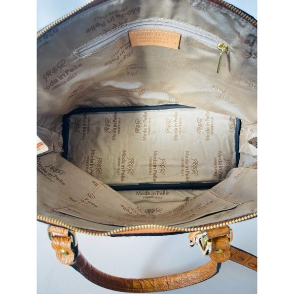 M&R Moda in Pelle Firenze Italy Leather Bag - Picture 13 of 14